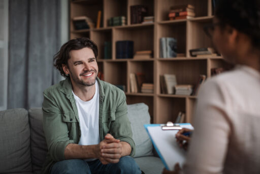 A person engaged in a private therapy session as part of their opioid treatment programs.